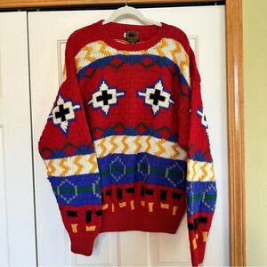 Boston Trader Vintage Aztec Wool Sweater‎